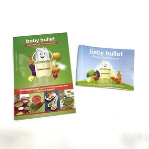 Baby Bullet User Manual Cookbook and Pocket Nutritionist Lot of 2 Replacement